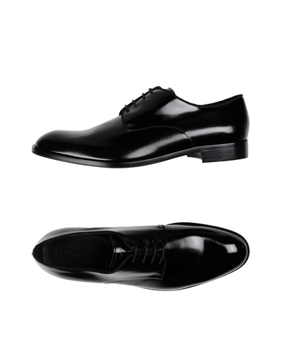 Emporio Armani 系带鞋 In Black