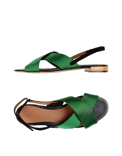 Emporio Armani Sandals In Green