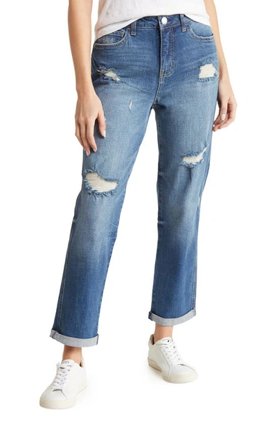 Seven7 Women's Weekend High Rise Boyfriend Ankle Jeans In Blue