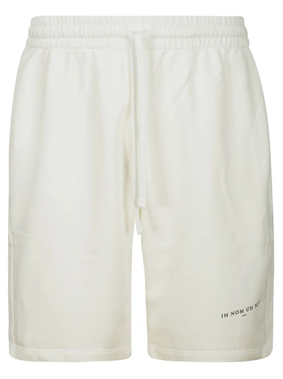 Ih Nom Uh Nit Logo Cotton Shorts In White