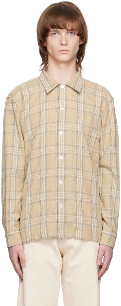 Sunflower Spacey Checked Cotton Shirt In Brown