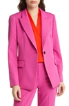Kobi Halperin Jordi Single-button Twill Jacket In French Pink