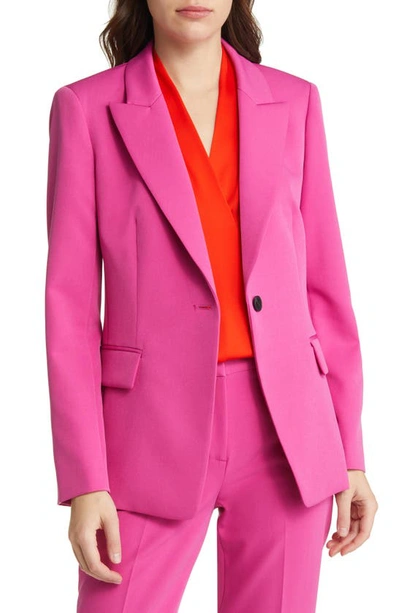 Kobi Halperin Jordi Single-button Twill Jacket In French Pink