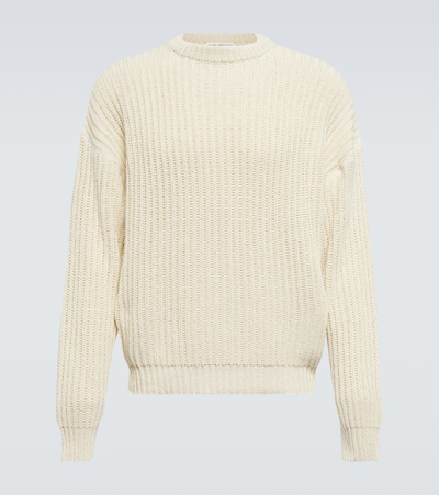 Our Legacy Sonar Ribbed-knit Silk Sweater In Naturelle Pure Silk