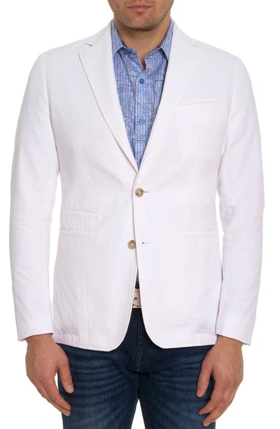 Robert Graham Men's Harlow Seersucker Tailored Sport Coat In White