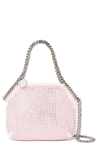 Stella Mccartney Mini Allover Crystal Top-handle Bag In Rose