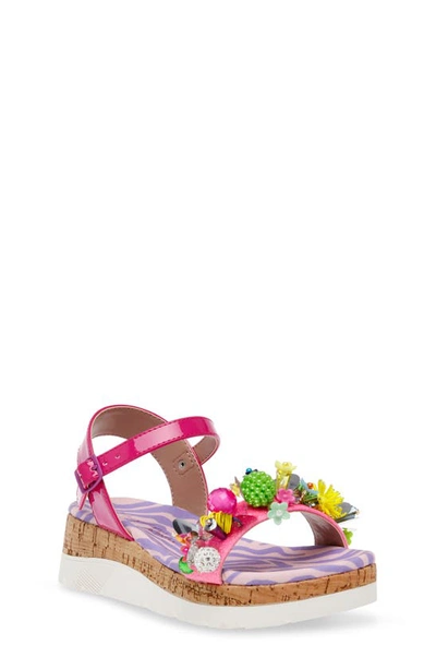 Betsey Johnson Kids' Frank Sandal In Pink Multi