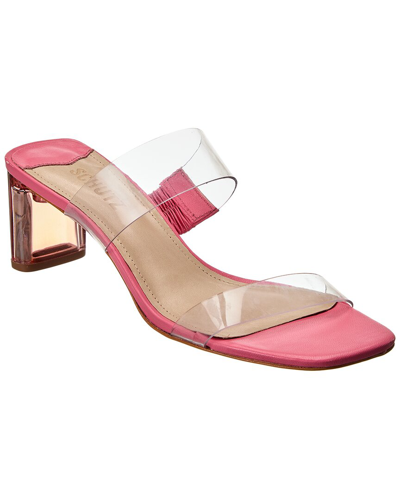 Schutz Ariella Sandal In Transparente/ Shell Pink