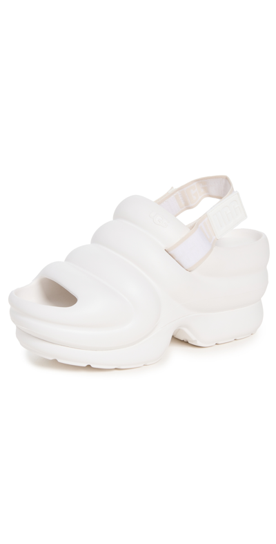 Ugg Aww Yeah Slingback Platform Sandal In White | ModeSens
