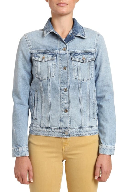 Mavi Jeans Katy Water Resistant Denim Jacket In Mid Brushed