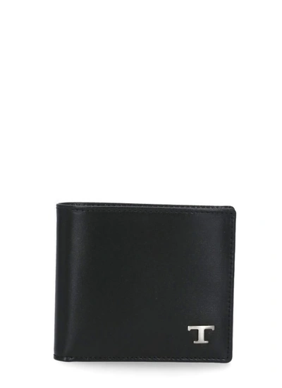 Tod's Logo Bifold Wallet In Black