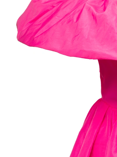 Msgm Taffeta Puff Sleeves Mini Dress In Pink