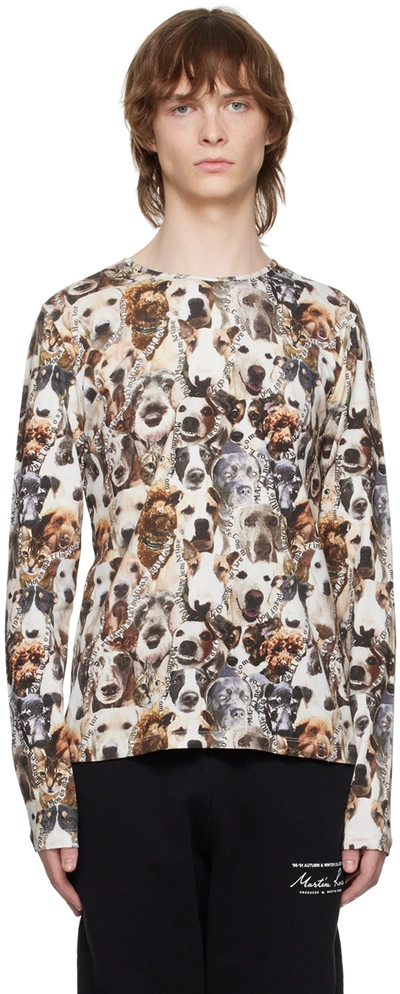 Martine Rose Animal-print Long-sleeve T-shirt In Multicolor