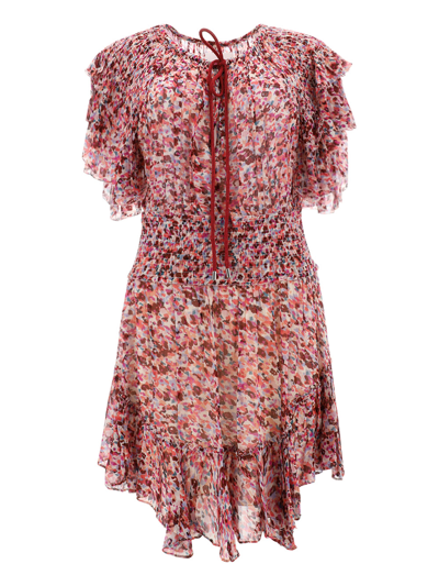 Isabel Marant Étoile Florise Dress In Red Viscose In Pink