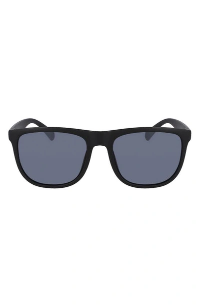 Cole Haan 58mm Plastic Rounded Square Polaized Sunglasses In Black
