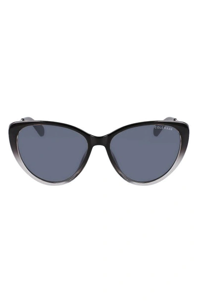 Cole Haan 54mm Polarized Cat Eye Sunglasses In Smoke Gradient