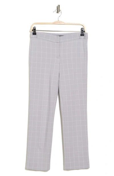 Amanda & Chelsea Chelsea Windowpane Ankle Pants In Dove Grey