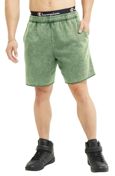 Champion 7" Acid Wash Knit Shorts In Acid Wash All About Olive