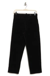 Ag Elvie High Waist Corduroy Pants In True Black
