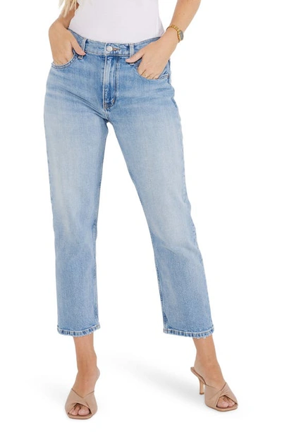 Etica Rae Ripped Crop Straight Leg Jeans In Blue