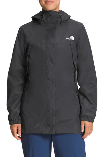 The North Face Antora Waterproof Hooded Parka In Asphalt Grey