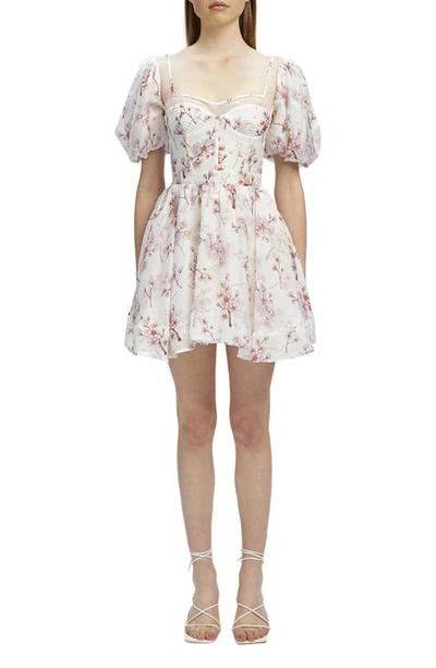 Bardot Gracious Floral Minidress In White