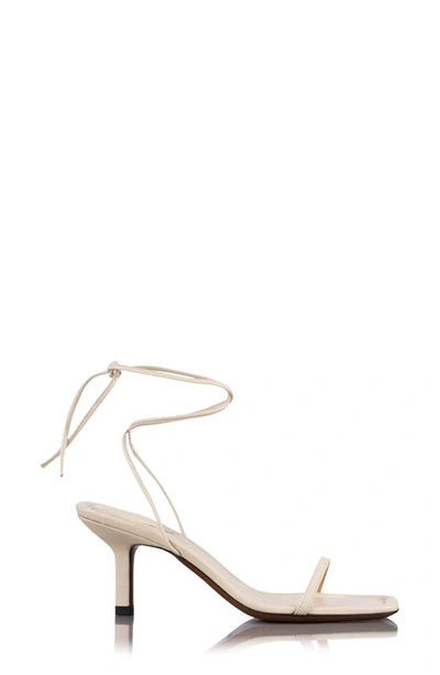 Frame Le Ozzie Ankle Wrap Sandal In White