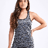 Jupiter Gear Long Sports Tank Top With Side Mesh Panels In Grey