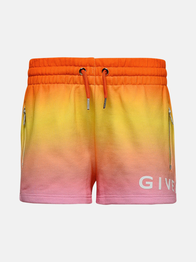 Givenchy Kids' Multicolour Drawstring Shorts In Giallo