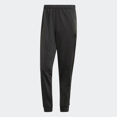 Adidas Originals Men's Adidas Essentials Warm-up Tapered 3-stripes Track Pants In Black