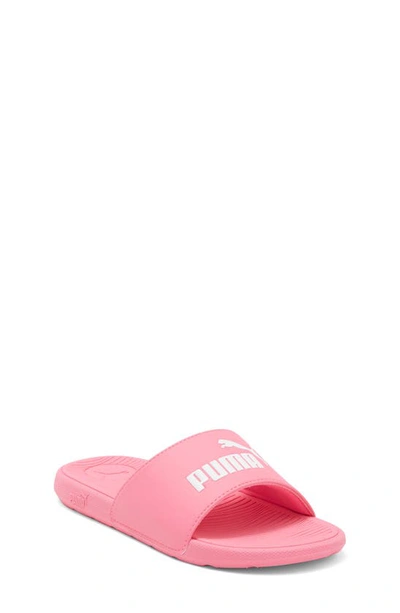 Puma Kids' Cool Cat 2.0 Jr. Slide Sandal In Knockout Pink- White