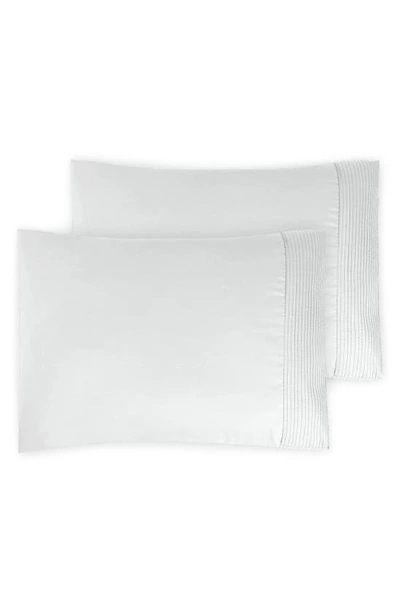 Southshore Fine Linens Pleated Pillow Cases In Bright White
