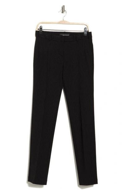 Amanda & Chelsea Pinstripe Slim Knit Pants In Black