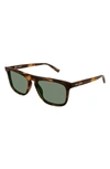 Saint Laurent 56mm Square Sunglasses In Shiny Medium Hava
