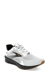 Brooks Launch 9 Running Shoe In White/ Black/ Tan