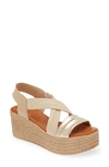 Cordani Brently Espadrille Platform Wedge Sandal In Natural Platino