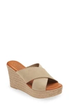 Cordani Braylin Espadrille Wedge Sandal In Sand-arena Suede