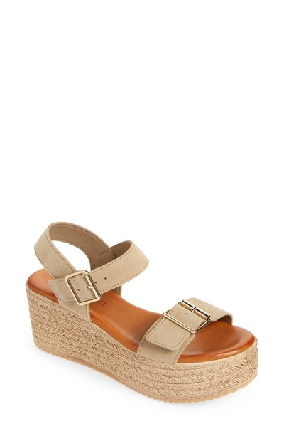 Cordani Betsy Espadrille Wedge Sandal In Sabbia Suede