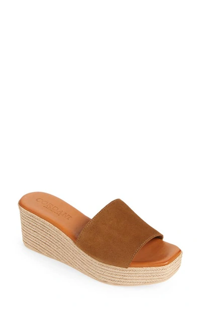 Cordani Bibi Espadrille Wedge Slide Sandal In Cuero Suede