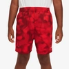 Nike Dri-fit Multi+ Big Kids' (boys') Printed Training Shorts In University Red/white