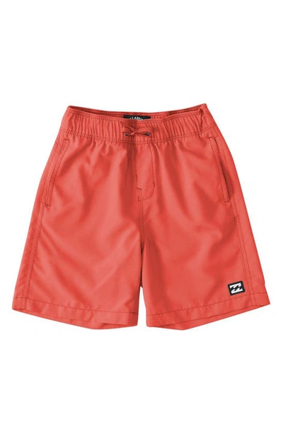 Billabong Kids' All Day Layback Swim Trunks In Coral