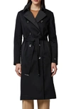Soia & Kyo Water Repellent Cotton Blend Trench Coat In Black