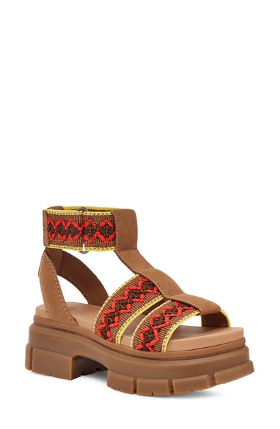 Ugg Ashton Heritage Braid Sandal In Chestnut