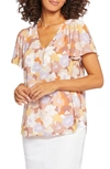 Nydj Flutter Sleeve Blouse In Sunset Grove