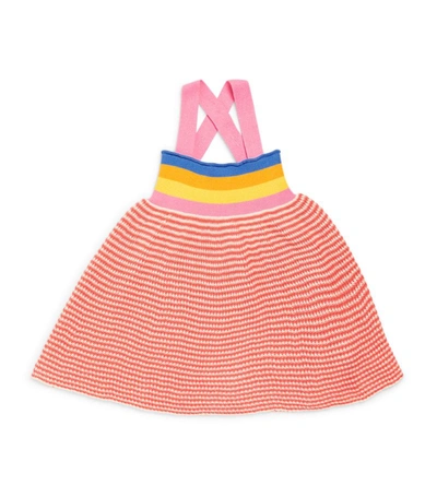 The Bonnie Mob Baby Girls Red Cotton Striped Dress
