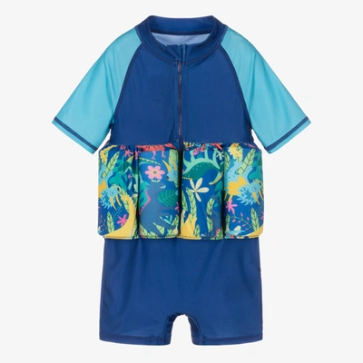 Soli Swim Kids' Boys Blue Dinosaur Float Suit (upf50+)
