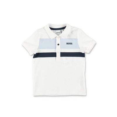 Hugo Boss Baby Boys White Logo Polo Shirt