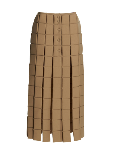 A.w.a.k.e. Cut-out Padded Skirt In Beige