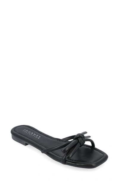Journee Collection Soma Bow Sandal In Black