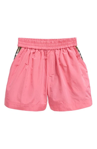Burberry Kids' Checked-panel Woven Shorts 3-14 Years In Bubblegum Pink
